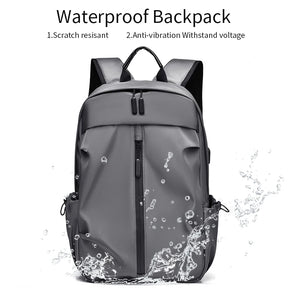 Waterproof Men's Laptop Backpack w/ USB Port 15.6inch