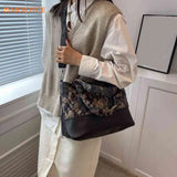 Camouflage Shoulder Bag Space Cotton Handbag Crossbody Tote