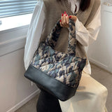 Camouflage Shoulder Bag Space Cotton Handbag Crossbody Tote