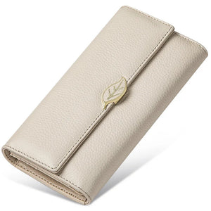 Capacity Leather Women Wallets Long Purse Ladies Clutch Real Leather Wall