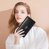 Capacity Leather Women Wallets Long Purse Ladies Clutch Real Leather Wall
