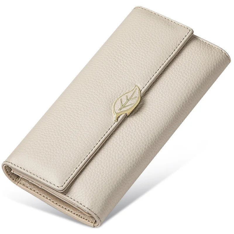 Capacity Leather Women Wallets Long Purse Ladies Clutch Real Leather Wall