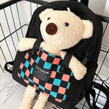 Bear Canvas School Bags For Kids Kindergarten SchoolBags