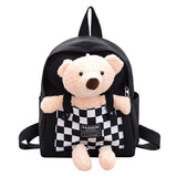 Bear Canvas School Bags For Kids Kindergarten SchoolBags