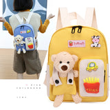 Bear Canvas School Bags For Kids Girls Kindergarten Children Backpacks