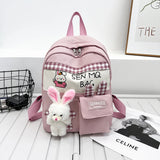 Bear Canvas School Bags for Kids Student SchoolBags