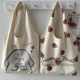 Korea Style Fruit Print Tote Bag Purse Handbag Eco-Friendly Canvas