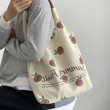 Korea Style Fruit Print Tote Bag Purse Handbag Eco-Friendly Canvas
