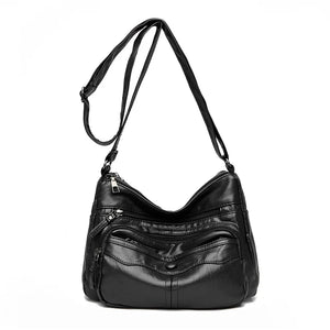 Casual Purses Ladies Shoulder Crossbody Bag Vintage Multi-Pocket Messenger