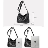 Casual Purses Ladies Shoulder Crossbody Bag Vintage Multi-Pocket Messenger