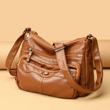 Casual Purses Ladies Shoulder Crossbody Bag Vintage Multi-Pocket Messenger