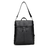 Vintage Nubuck Leather School Backpack Large Capacity Waterproof Shoulder Bag