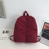 Casual Nylon Solid Backpack Bags College Women SchoolBag