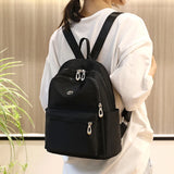 Casual Nylon Backpack Women's Waterproof School Bags Teenage Girls High Travel T