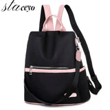 Waterproof Oxford Backpack for Teenage Girls, High Travel Tote Packbag