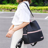 Casual Oxford Backpack Women Waterproof Nylon School Bags For Teenage Girls
