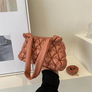 Soft Pleated Shoulder Bag Crossbody Bag for Women