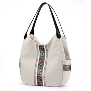 Casual Cotton Tote Vintage Canvas Bag for Women KL831