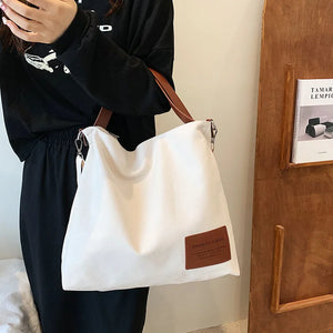 Canvas Casual Big Tote Bag Lady Shopper Crossbody Handbags