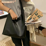 Casual Shoulder Bag PU Leather Tote Handbag Winter Shopping Bags