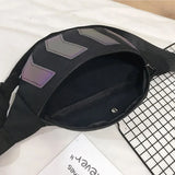 Men's Canvas Fanny Pack Street Reflective Waist Bag