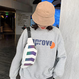 Men's Canvas Fanny Pack Street Reflective Waist Bag