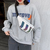 Men's Canvas Fanny Pack Street Reflective Waist Bag