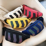Men's Canvas Fanny Pack Street Reflective Waist Bag
