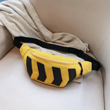 Men's Canvas Fanny Pack Street Reflective Waist Bag
