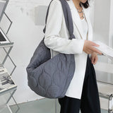 Women's Big Capacity Shoulder Handbag Plaid Crossbody Bag