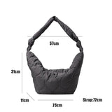 Women's Big Capacity Shoulder Handbag Plaid Crossbody Bag