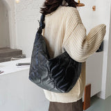 Women's Big Capacity Shoulder Handbag Plaid Crossbody Bag