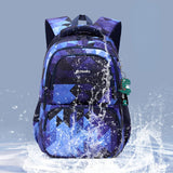 Kids Orthopedic School Bag Boys Girls Waterproof Backpack Grade 1-6 Book Bag