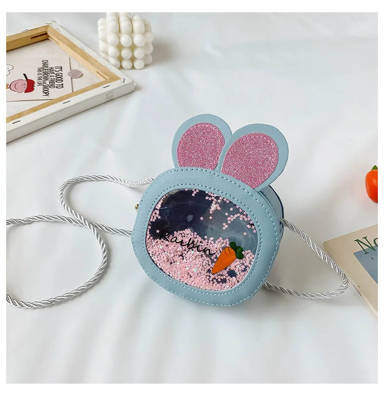 Kids Rabbit Ear Shoulder Bag Sequin Carrot Crossbody Women's Bag