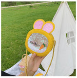 Kids Rabbit Ear Shoulder Bag Sequin Carrot Crossbody Women's Bag