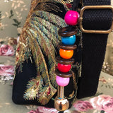 Sequins Peacock Embroidered Canvas Tote Bag, Beaded Handbag