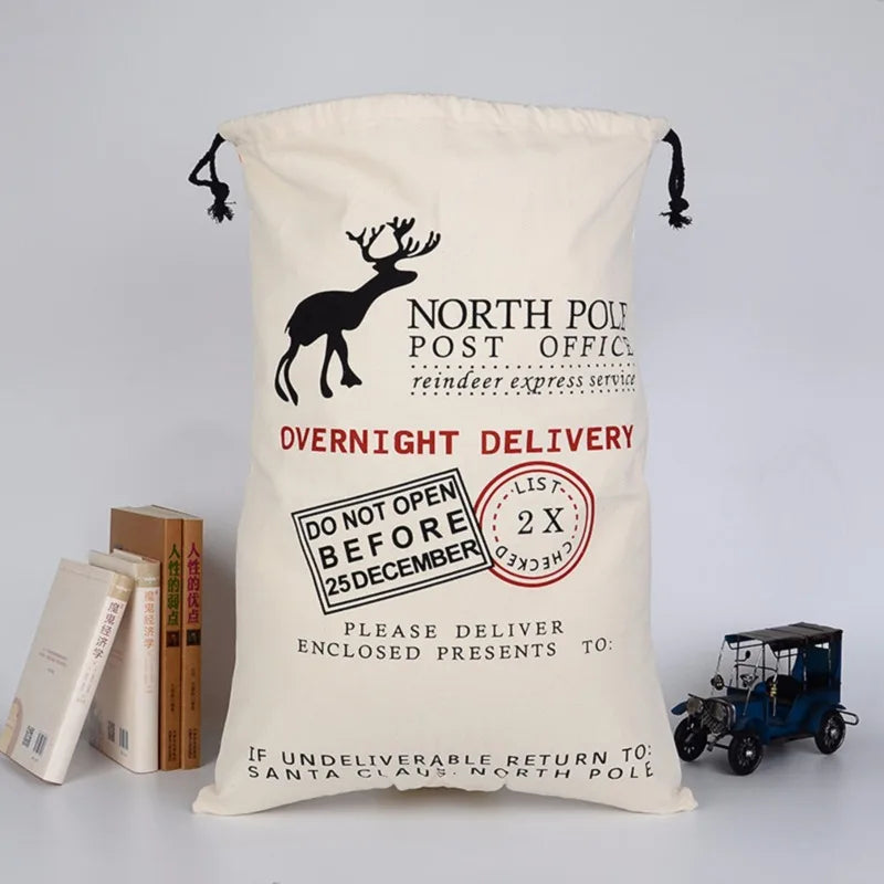 Christmas Gift Bag Decorations Santa Sacks Deer Ornament Candy Bag