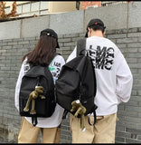 Cute Canvas Backpacks for Boys Girls School Bag with Decoration