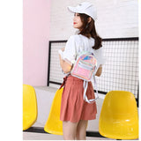 Transparent Mini Backpack for Girls Summer School Travel Bag