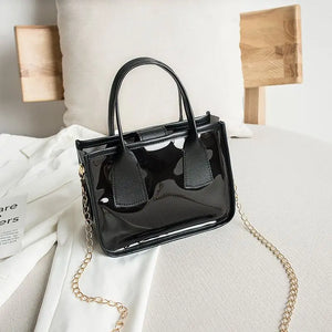 Clear Transparent PVC Shoulder Bag Women Candy Jelly Bag Purse Handbag