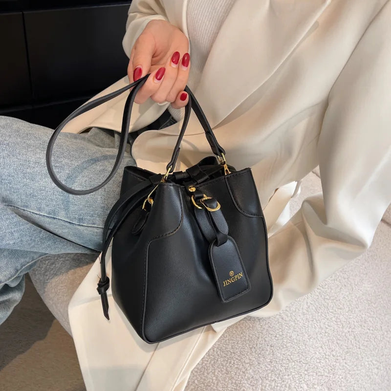 Colorful Handbags PU Women Bucket Clutch Bags Crossbody Shopping Package