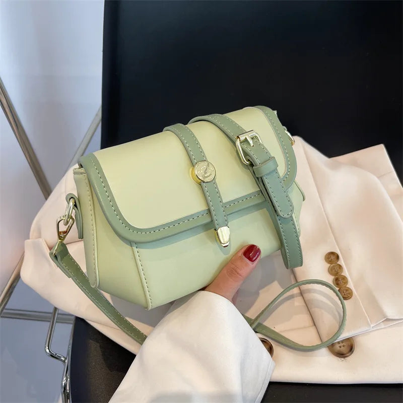 Colorful Pu Women Bucket Clutch Bags - Crossbody Shopping Package