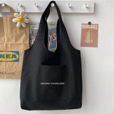 Harajuku Woman Casual Tote Bag with Text Print