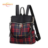 Plaid Light Women's Backpack Easy-to-take Dual-use Travel Bag