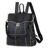 Plaid Light Women's Backpack Easy-to-take Dual-use Travel Bag