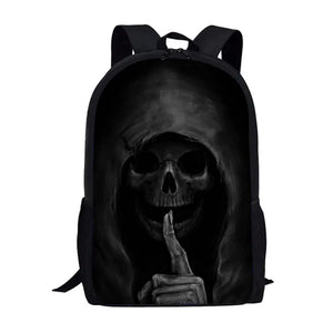 Cool 3D Print Skull Backpack for Teens 16Inch