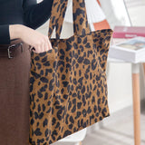 Leopard Print Tote Bag Ladies Shoulder Handbag Casual Large Capacity