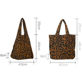 Leopard Print Tote Bag Ladies Shoulder Handbag Casual Large Capacity