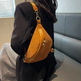 Corduroy Waist Bag Canvas Shoulder Crossbody Phone Chest Bag