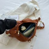 Corduroy Waist Bag Canvas Shoulder Crossbody Phone Chest Bag